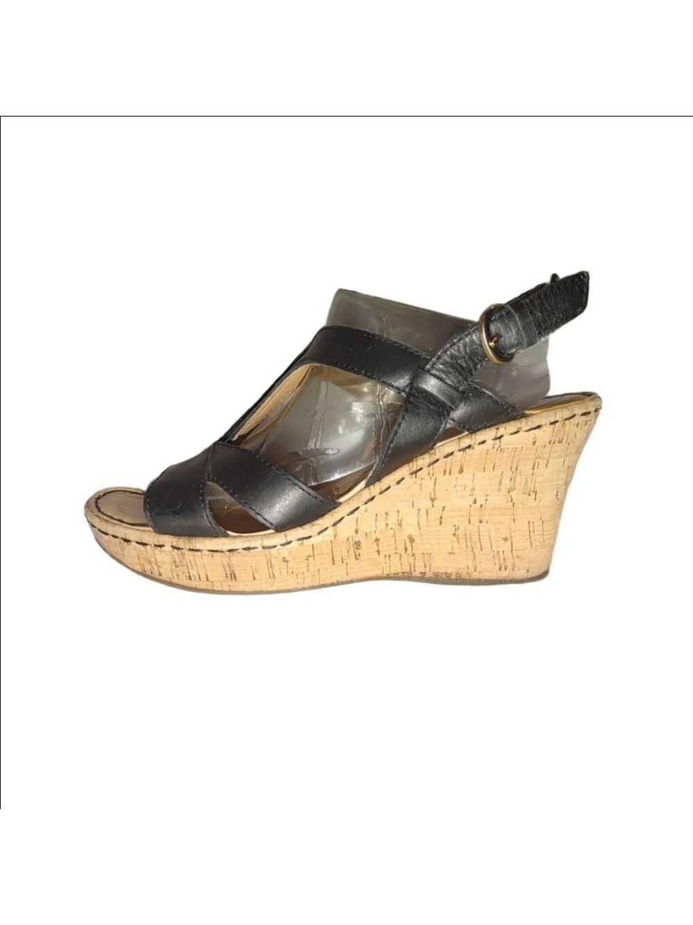 Born Bernese Cage Wedge Sandal Size 6M